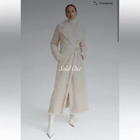 ISO!!! Nour-Hammour Joni 90s Glamour Shearling Coat in Chantilly - Picture 3 of 7